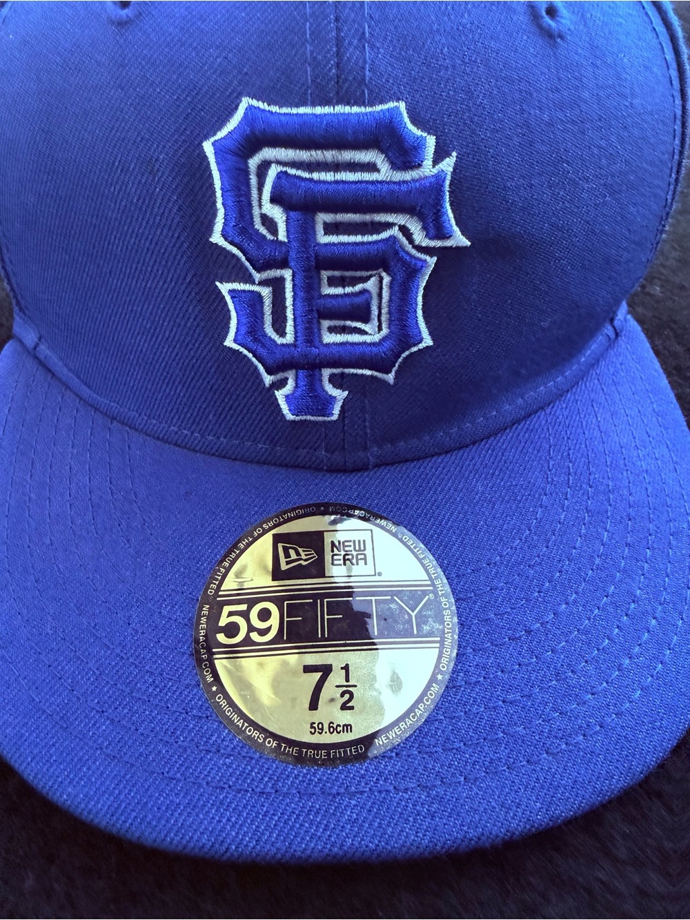 MLB Royal Blue Fitted Cap with White Embroidered Logo